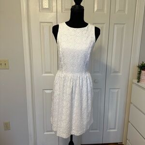 Kensie white Eyelet Midi Dress